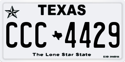 TX license plate CCC4429