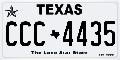 TX license plate CCC4435