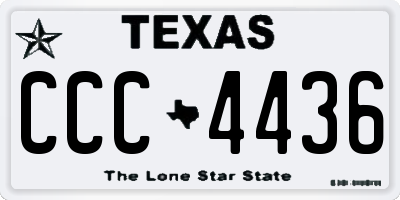 TX license plate CCC4436