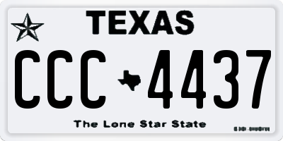 TX license plate CCC4437