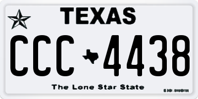 TX license plate CCC4438