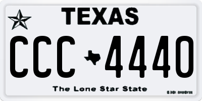 TX license plate CCC4440