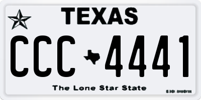 TX license plate CCC4441