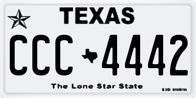 TX license plate CCC4442