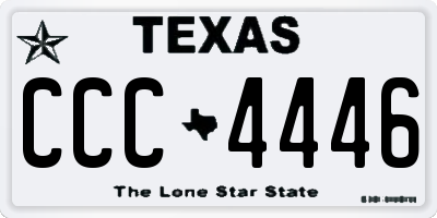 TX license plate CCC4446