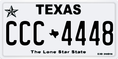 TX license plate CCC4448