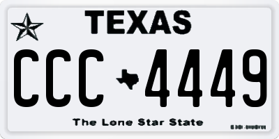 TX license plate CCC4449