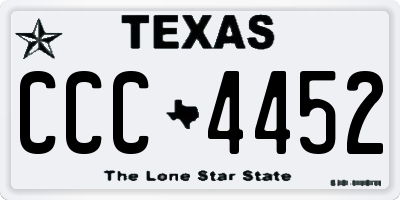 TX license plate CCC4452
