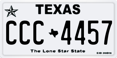 TX license plate CCC4457