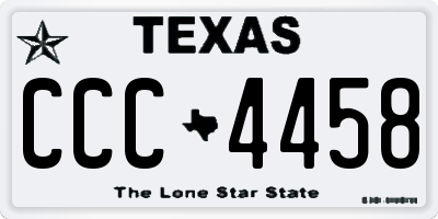 TX license plate CCC4458