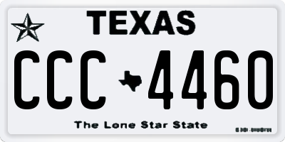 TX license plate CCC4460