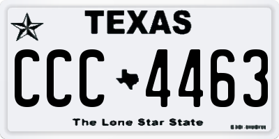 TX license plate CCC4463
