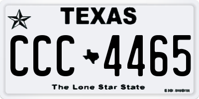 TX license plate CCC4465