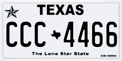 TX license plate CCC4466