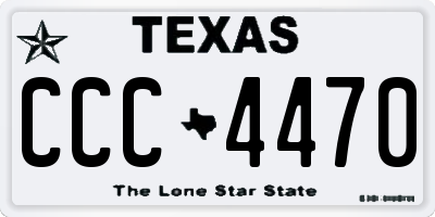 TX license plate CCC4470