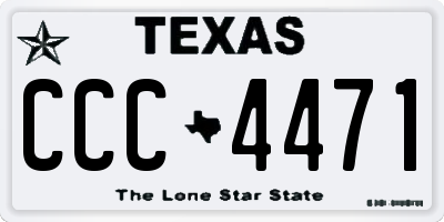 TX license plate CCC4471