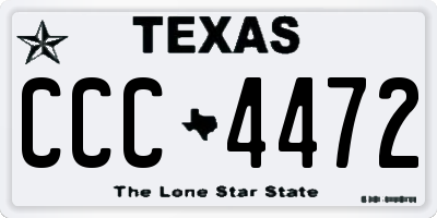 TX license plate CCC4472