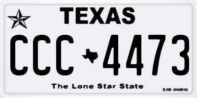 TX license plate CCC4473