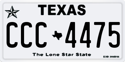 TX license plate CCC4475