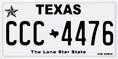TX license plate CCC4476