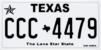TX license plate CCC4479