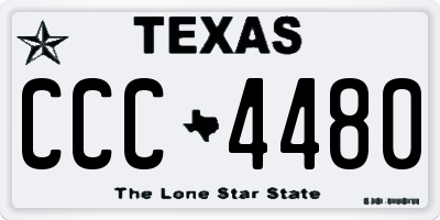 TX license plate CCC4480