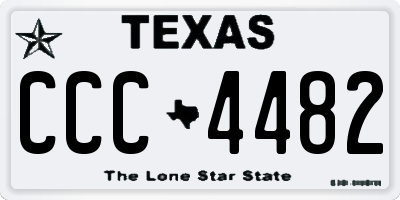 TX license plate CCC4482