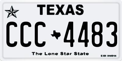 TX license plate CCC4483