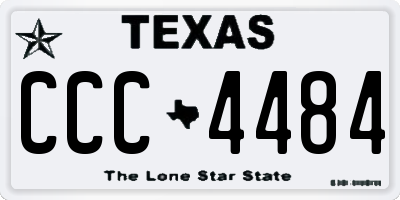 TX license plate CCC4484