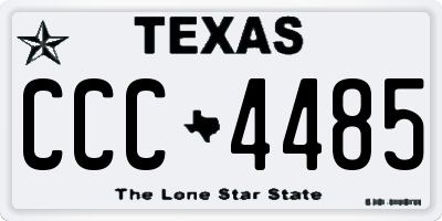 TX license plate CCC4485