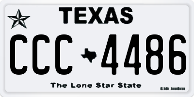 TX license plate CCC4486