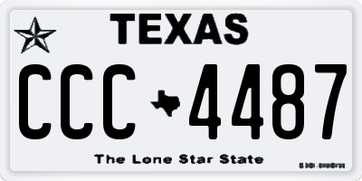 TX license plate CCC4487