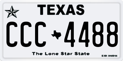 TX license plate CCC4488