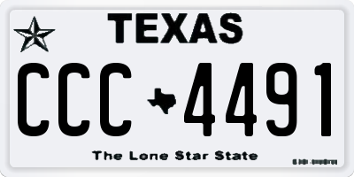 TX license plate CCC4491