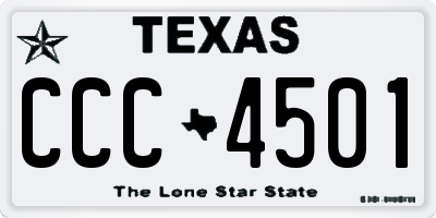 TX license plate CCC4501