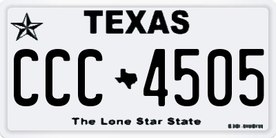 TX license plate CCC4505