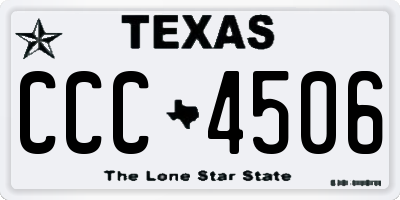 TX license plate CCC4506