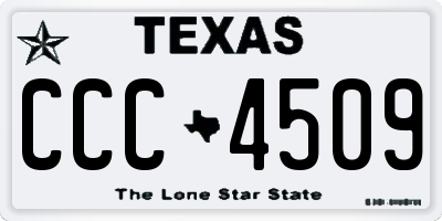 TX license plate CCC4509