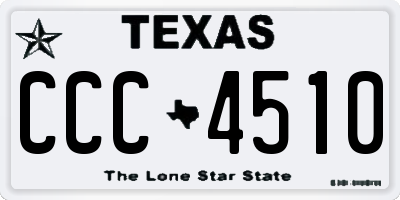 TX license plate CCC4510