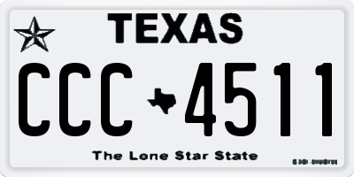 TX license plate CCC4511