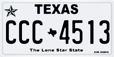 TX license plate CCC4513