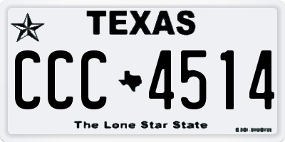 TX license plate CCC4514