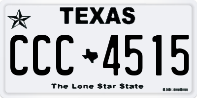 TX license plate CCC4515