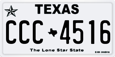 TX license plate CCC4516