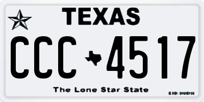 TX license plate CCC4517