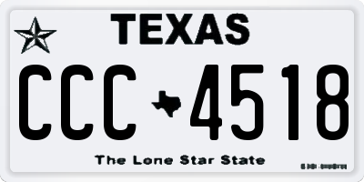 TX license plate CCC4518