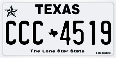 TX license plate CCC4519
