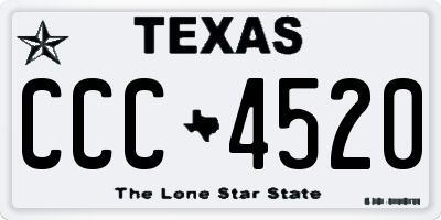TX license plate CCC4520