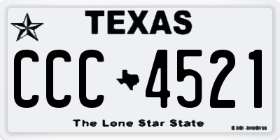 TX license plate CCC4521