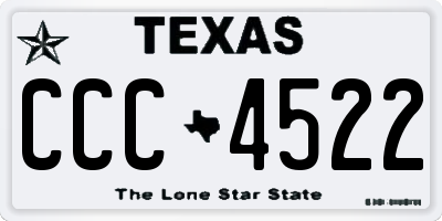 TX license plate CCC4522